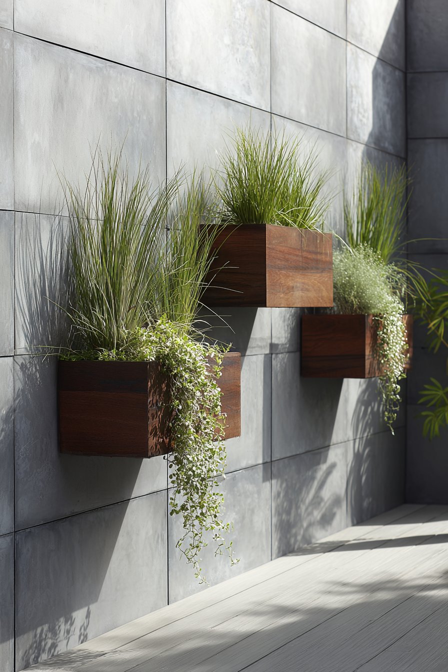 Modern Charcoal Concrete Panel Architecture