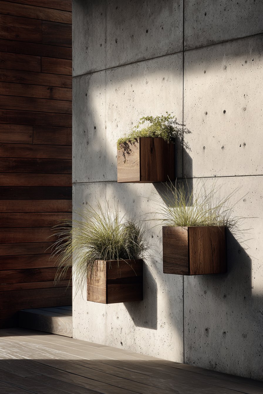 Modern Charcoal Concrete Panel Architecture