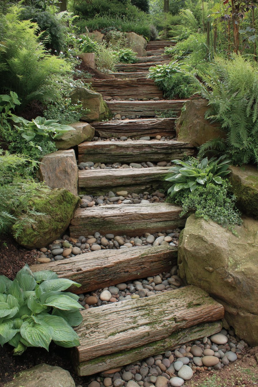 Reclaimed Railroad Ties with Rustic Character