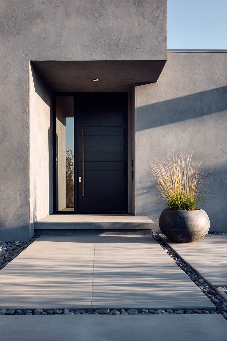 Modern Minimalist Black Door