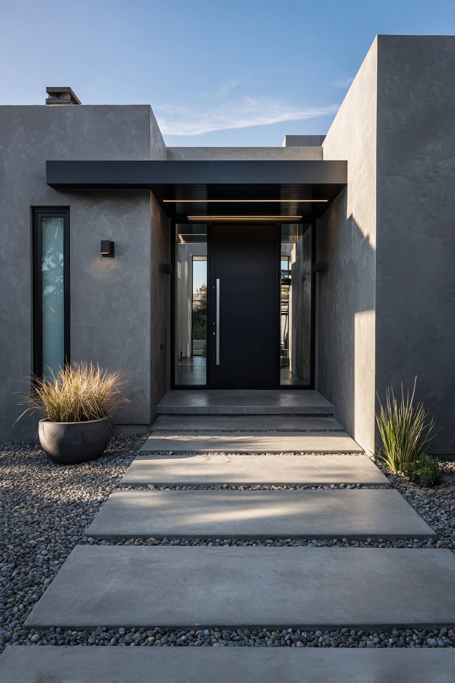 Modern Minimalist Black Door