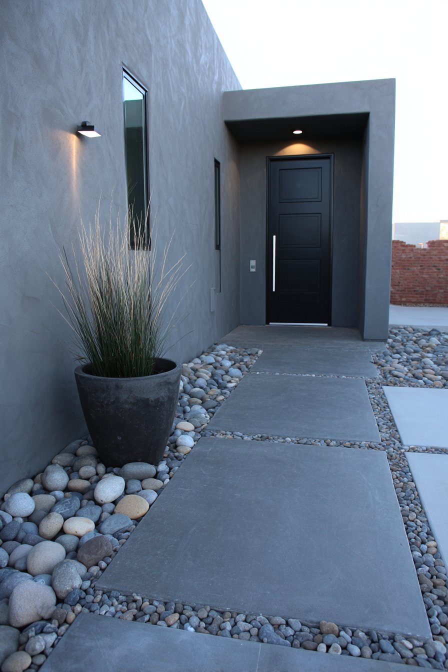Modern Minimalist Black Door