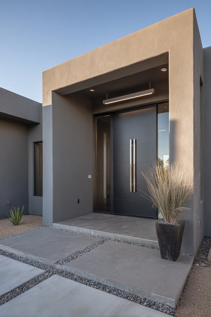Modern Minimalist Black Door