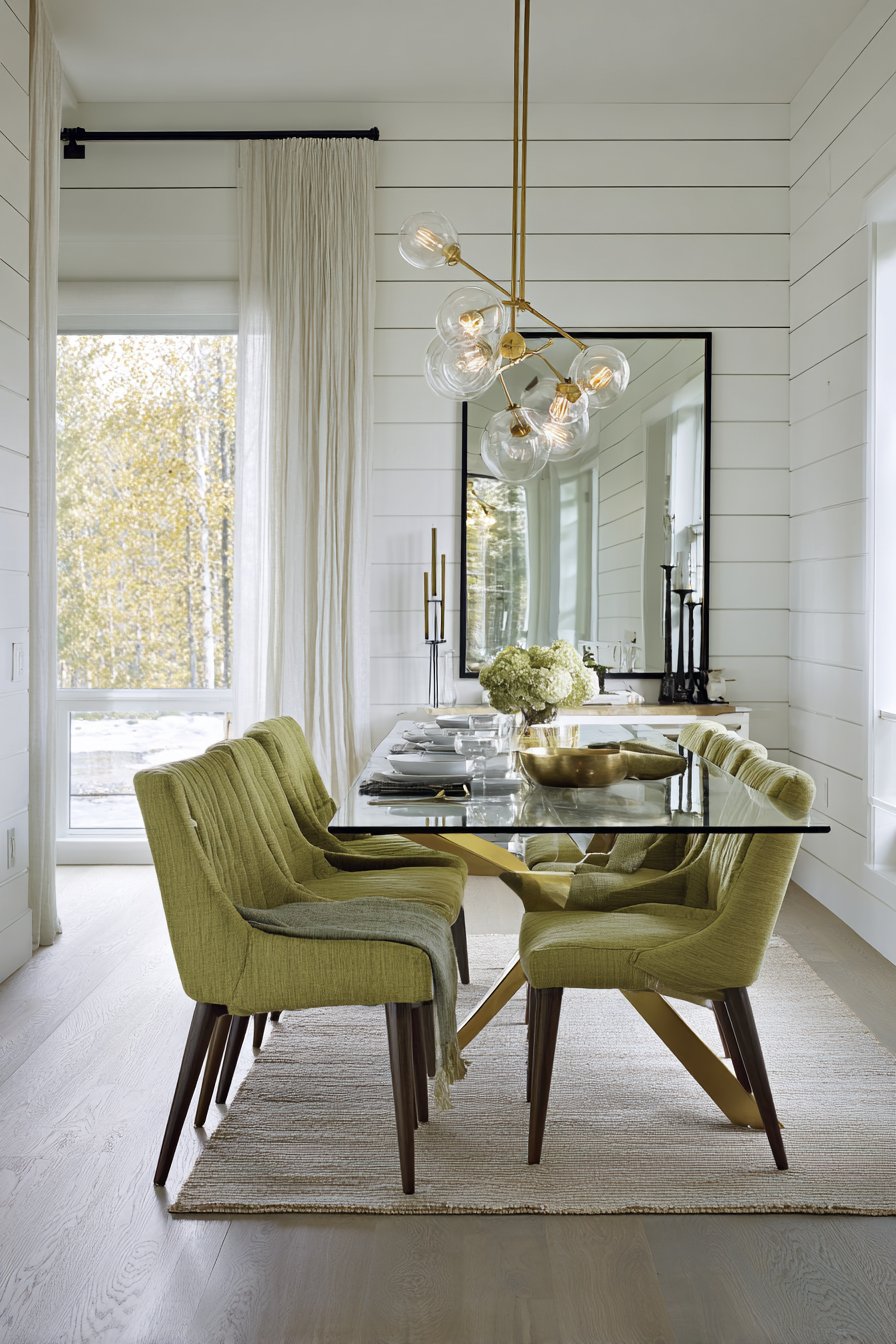 Transparent Glass Table Creates Visual Lightness