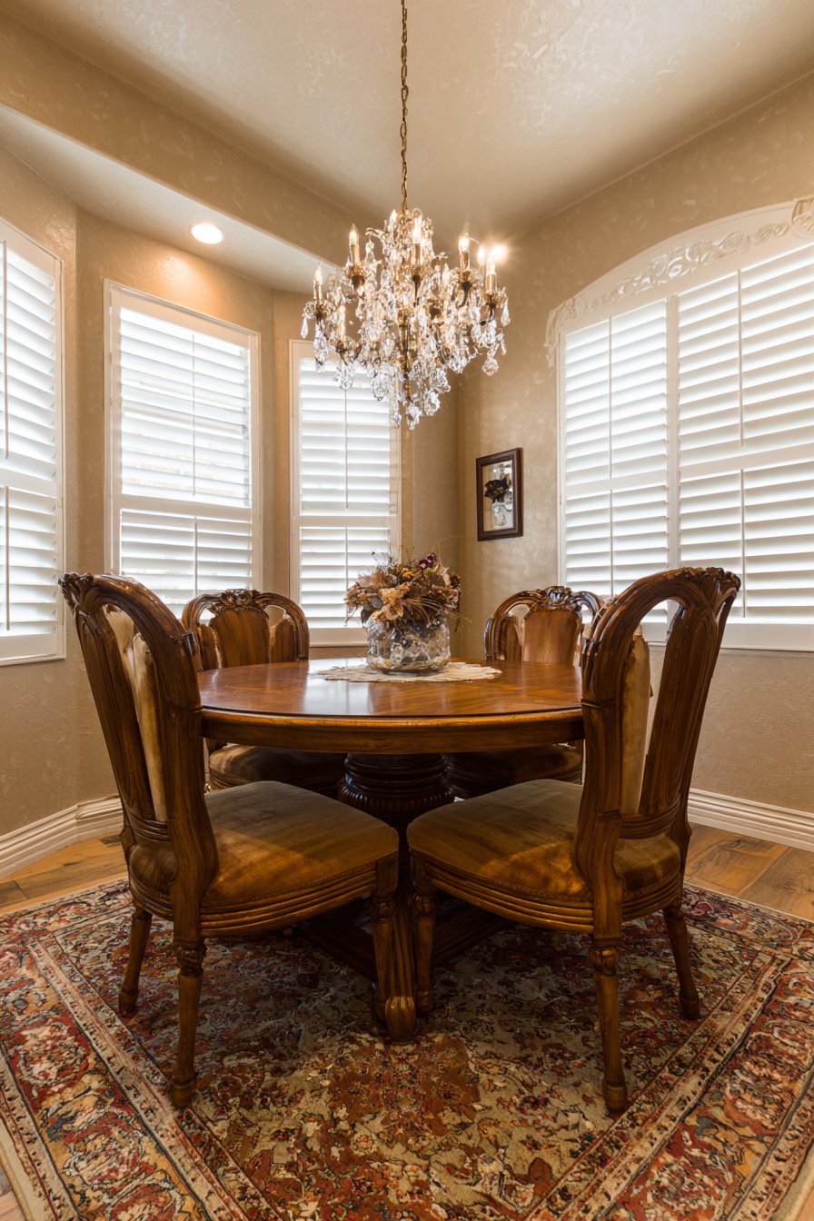 Classic Round Table Elegance with Caramel Velvet