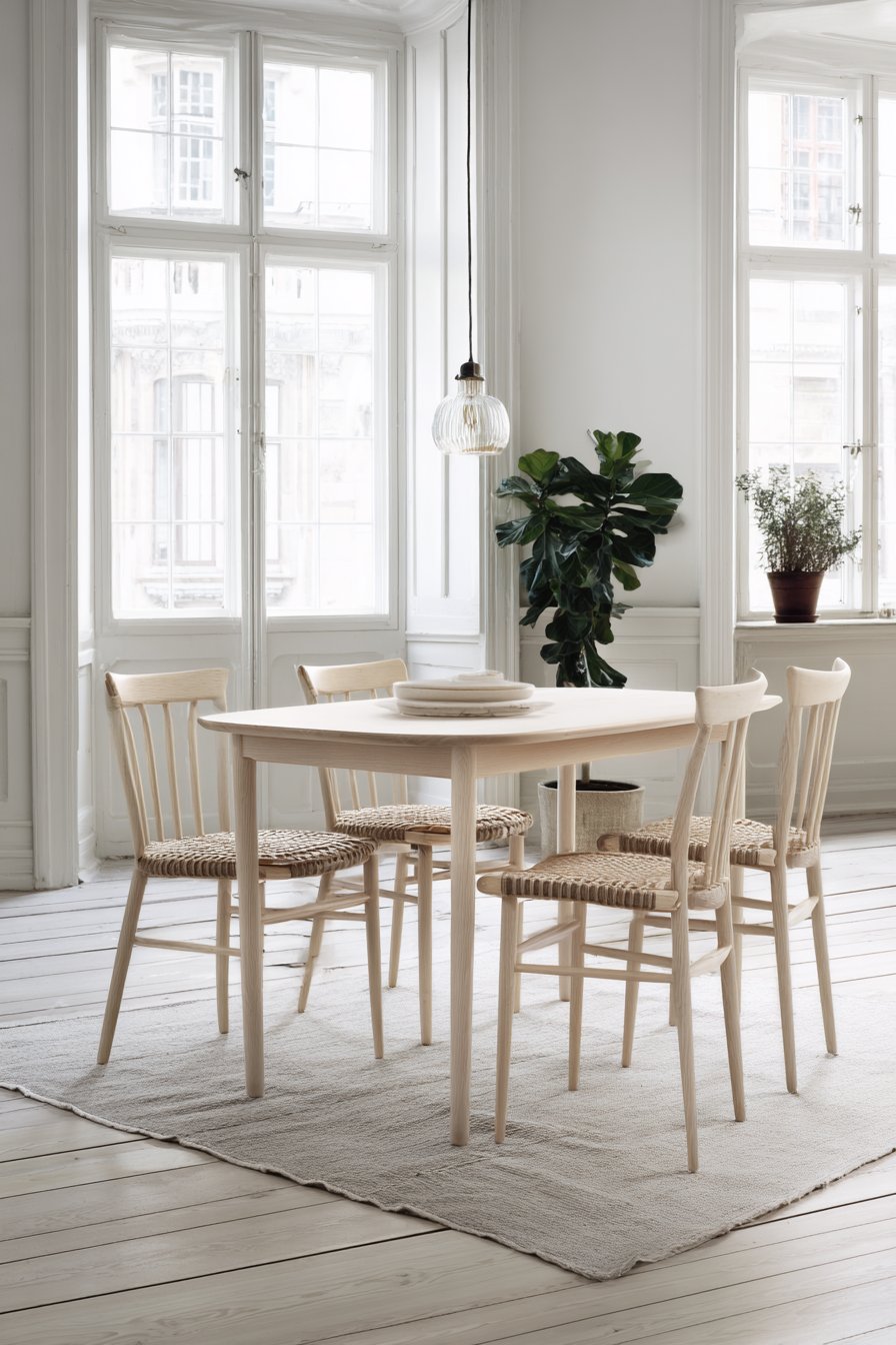 Scandinavian Minimalist White Ash