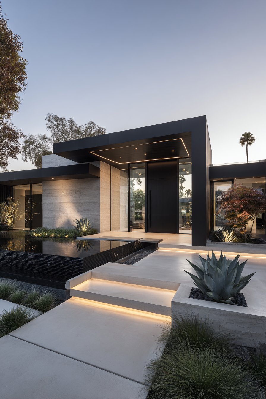 Modern Minimalist Concrete and Steel