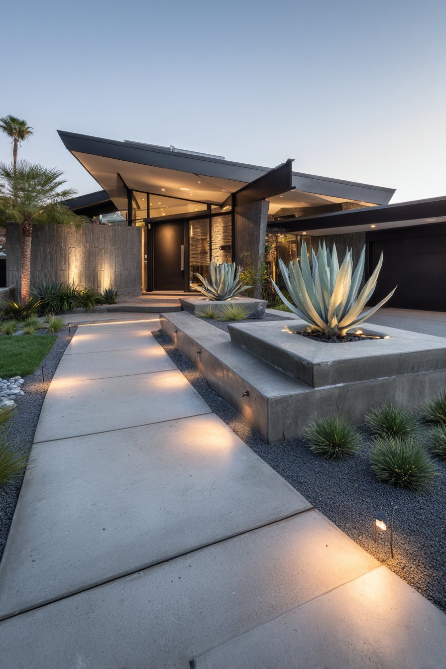 Modern Minimalist Concrete and Steel