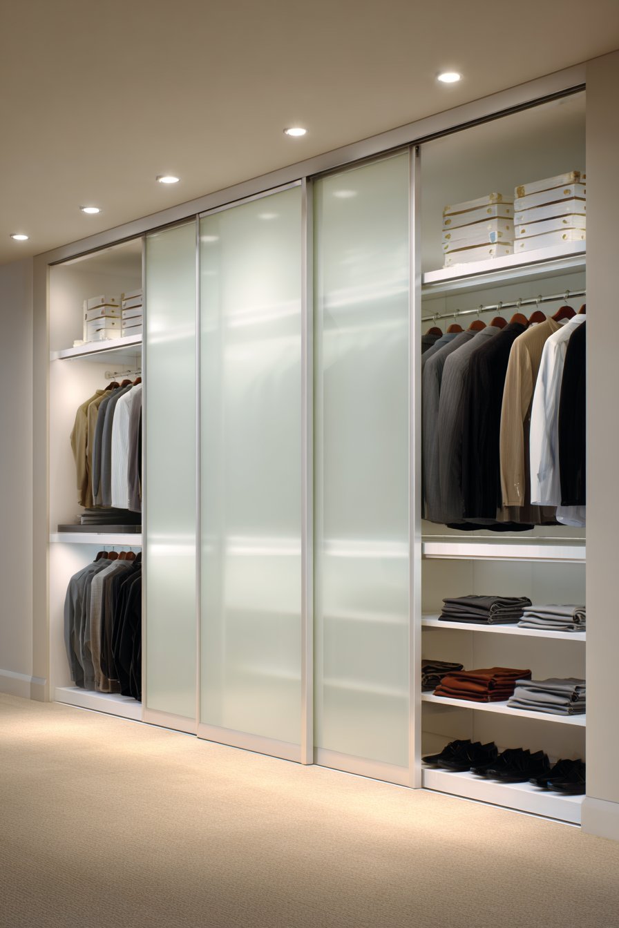 Modern Sliding Frosted Acrylic Panels