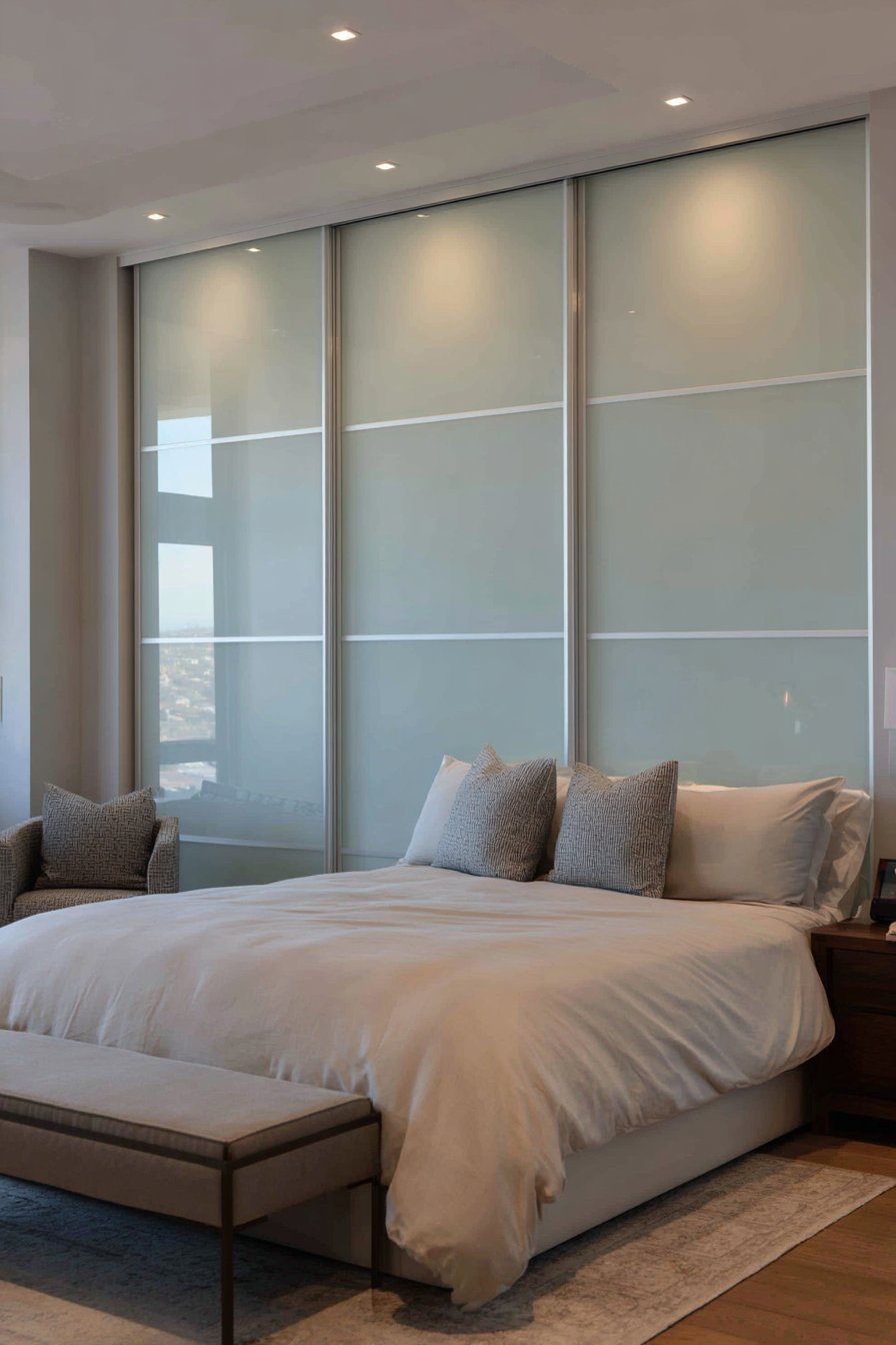 Modern Sliding Frosted Acrylic Panels