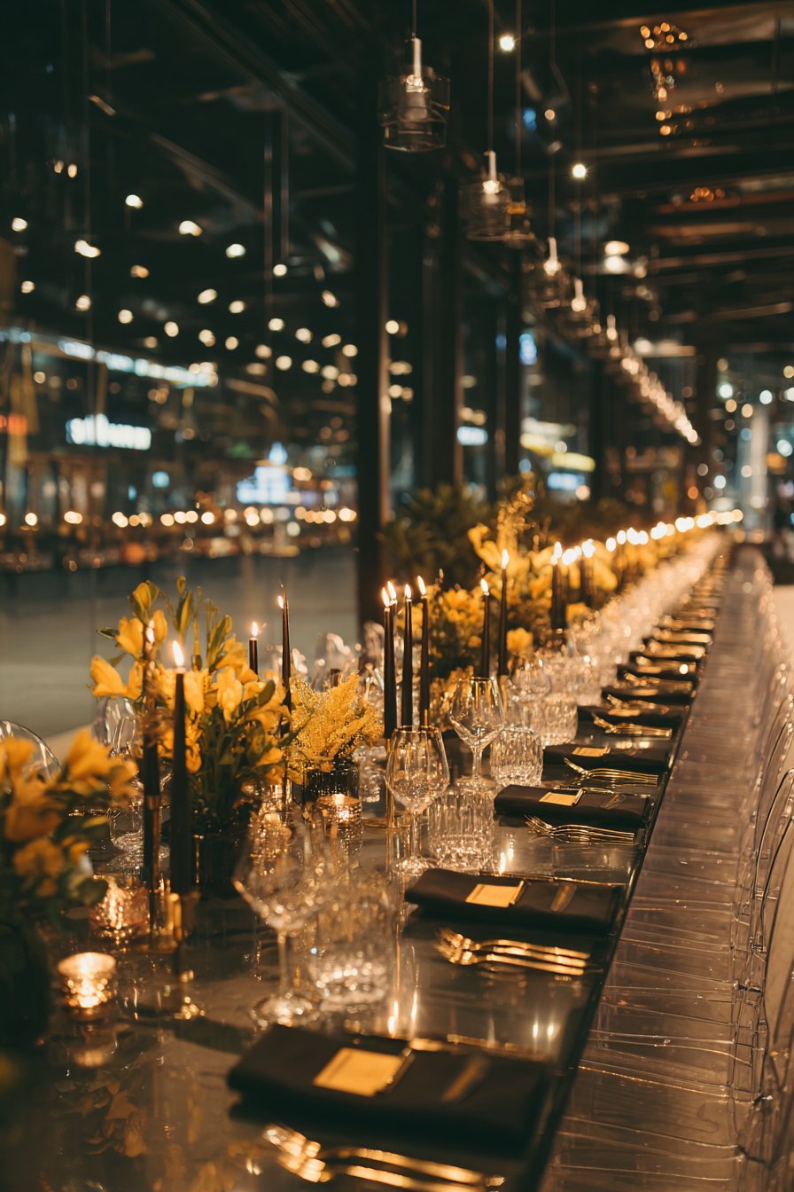 Glamorous Black and Gold Drama