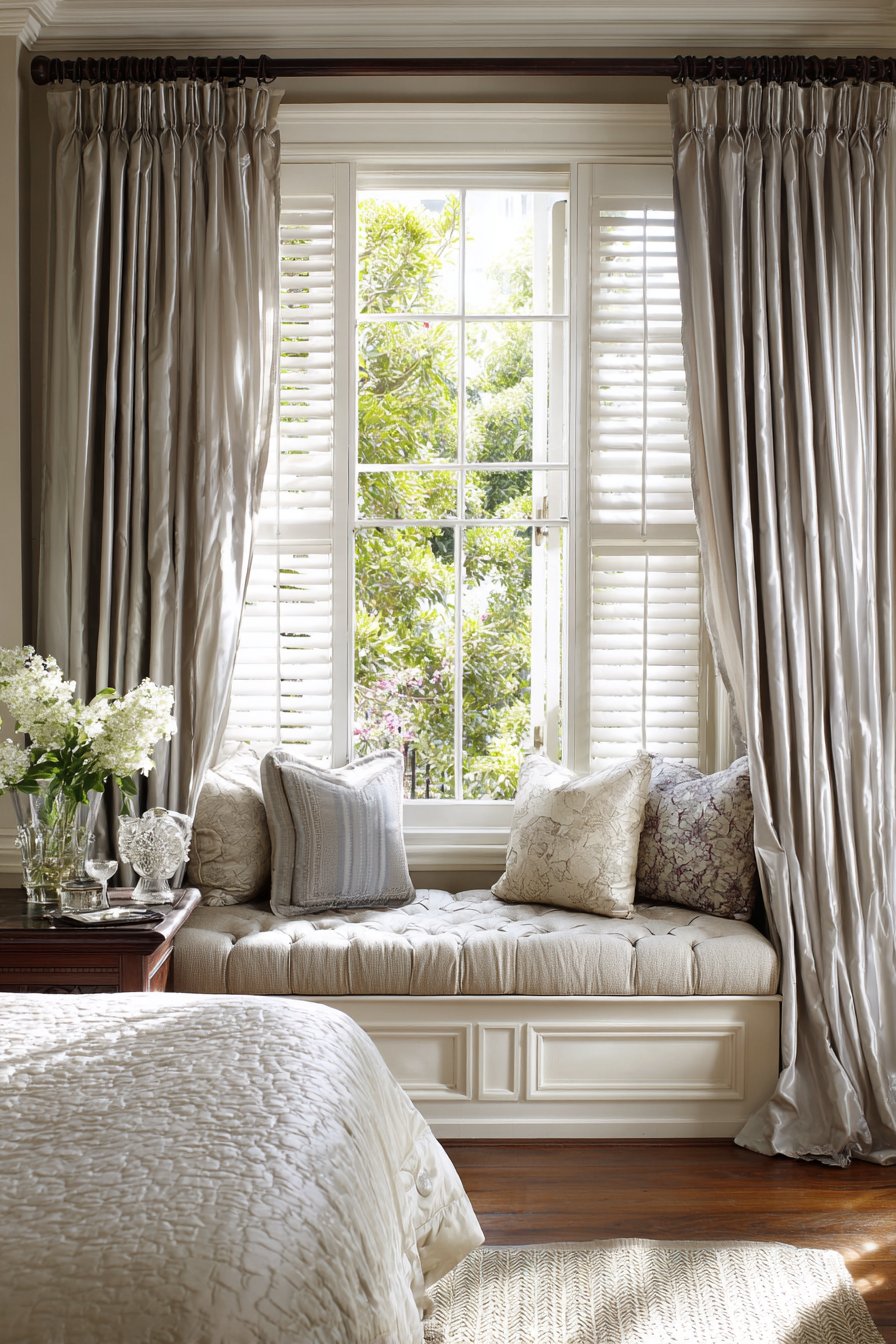 Elegant Window Treatment with Reading Nook