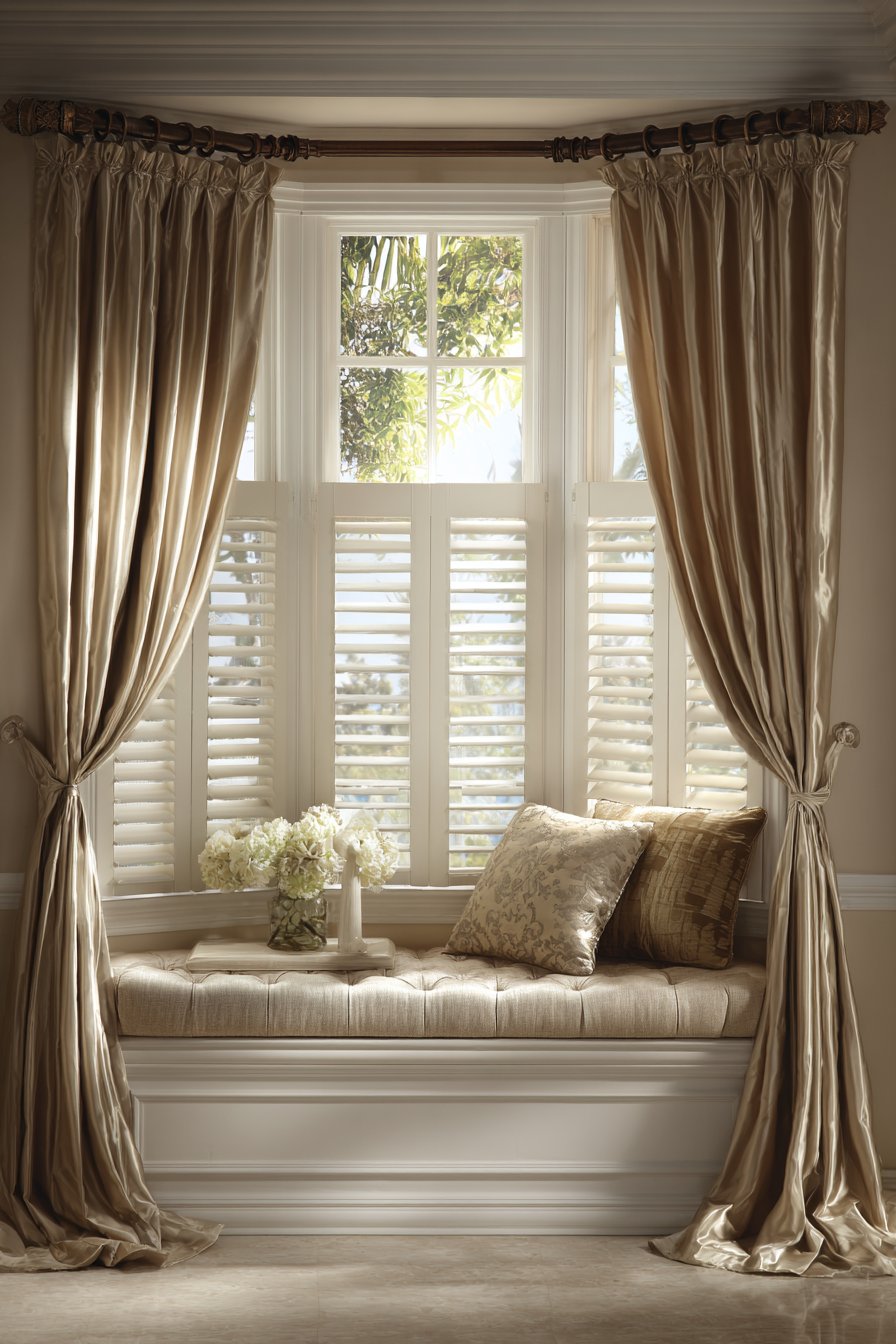 Elegant Window Treatment with Reading Nook