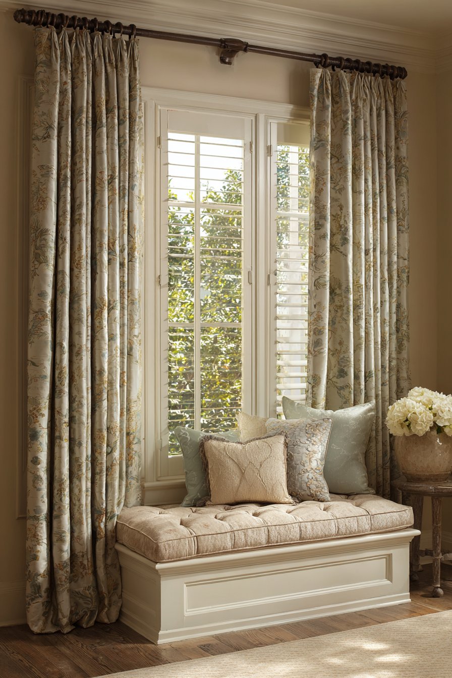 Elegant Window Treatment with Reading Nook