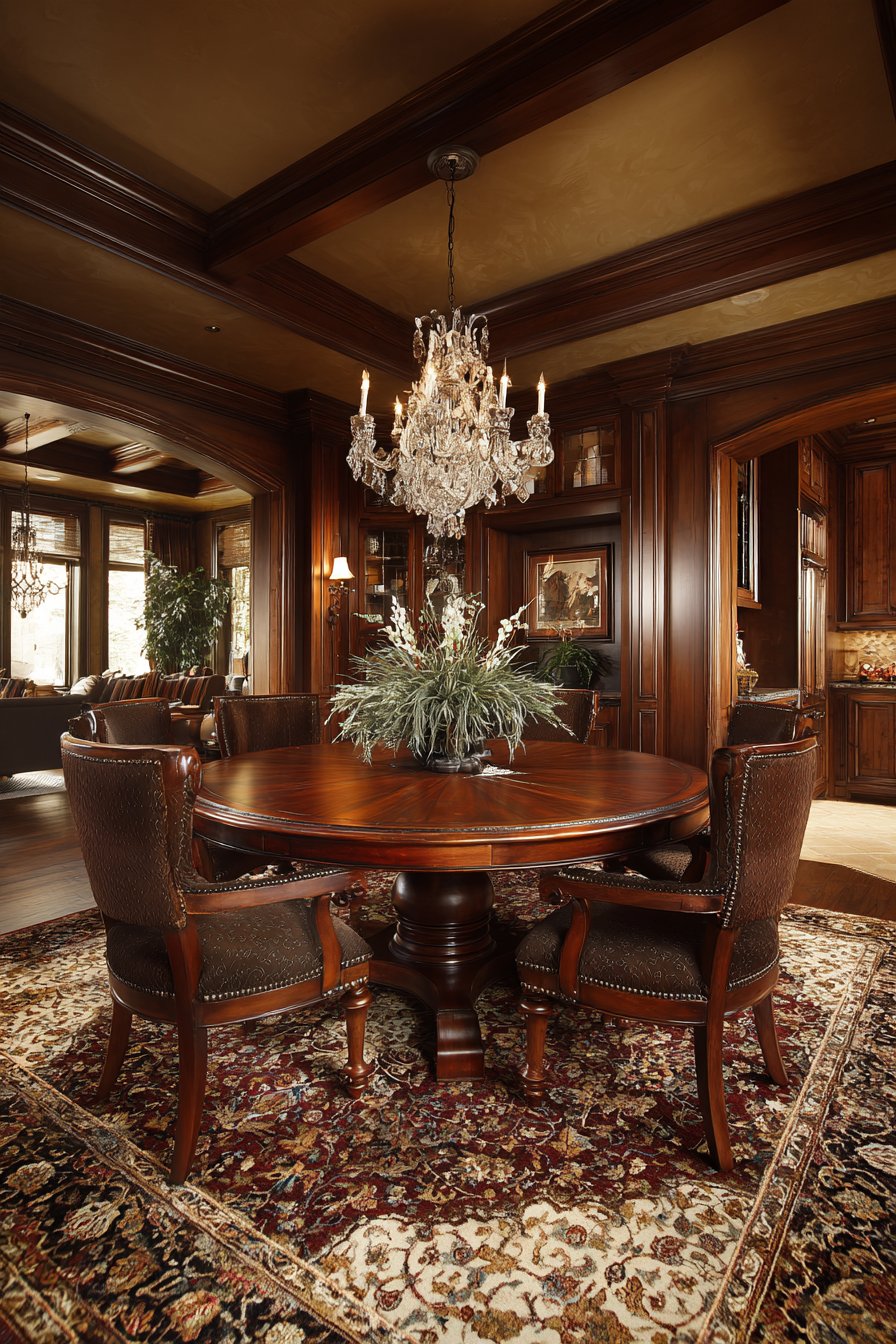 Traditional Mahogany with Formal Elegance