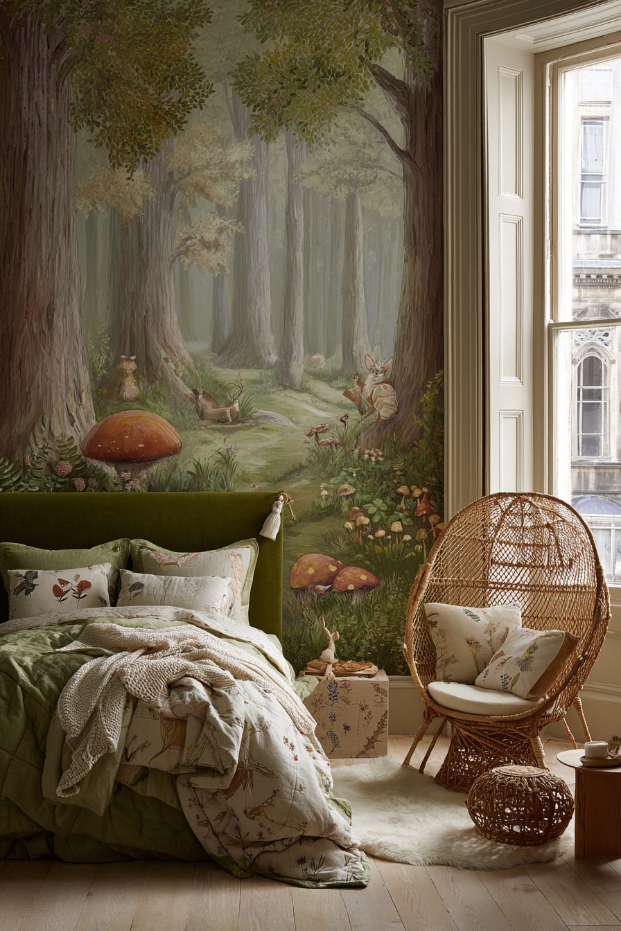 Enchanted Forest Accent Wall