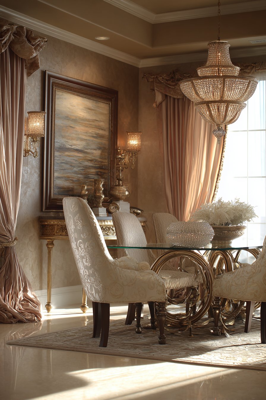 Glass and Brass with Ivory Accents