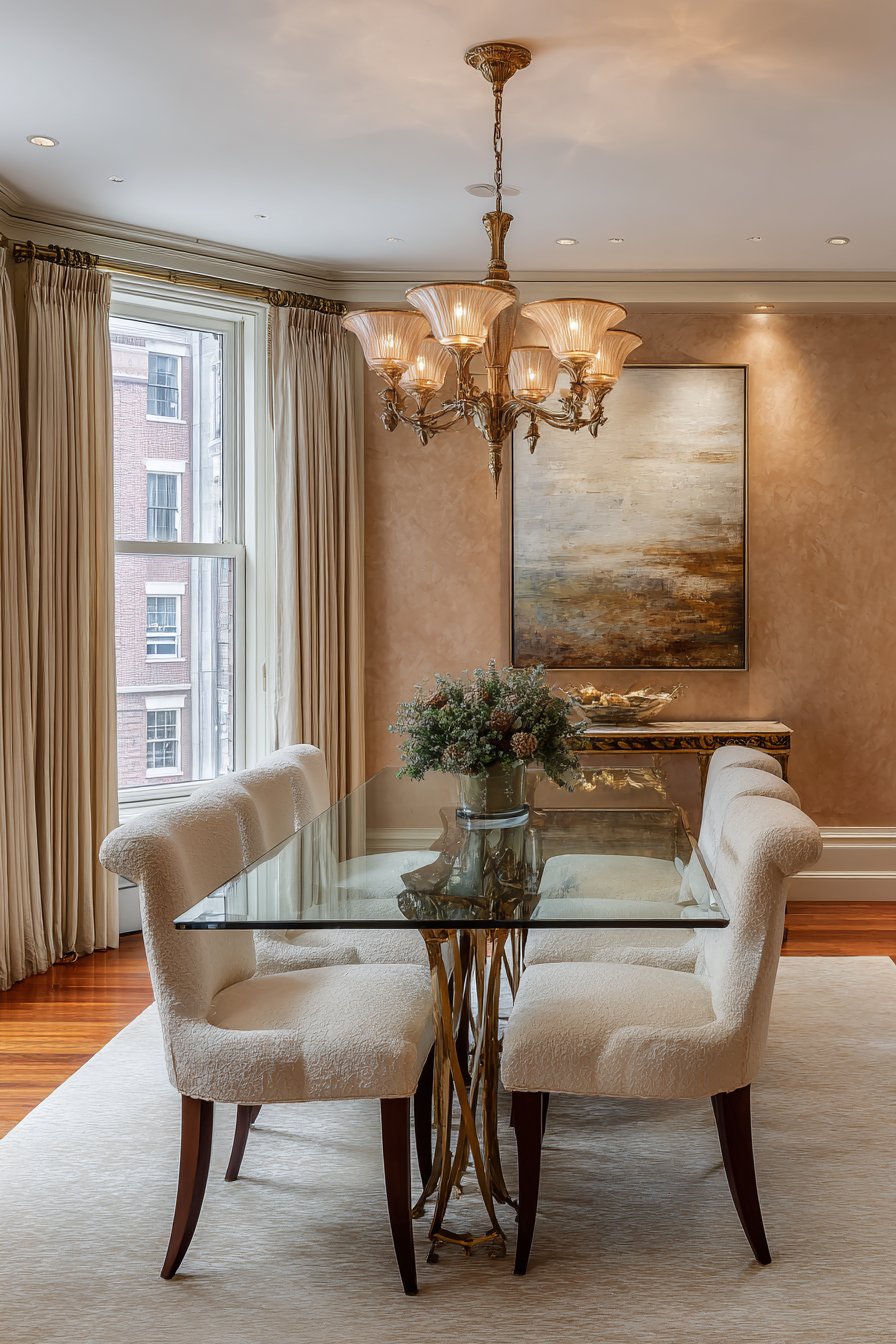 Glass and Brass with Ivory Accents