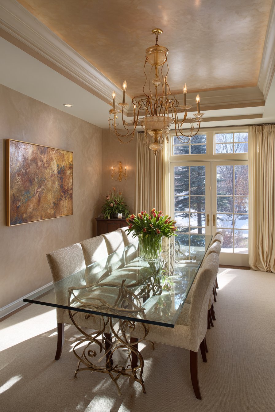 Glass and Brass with Ivory Accents