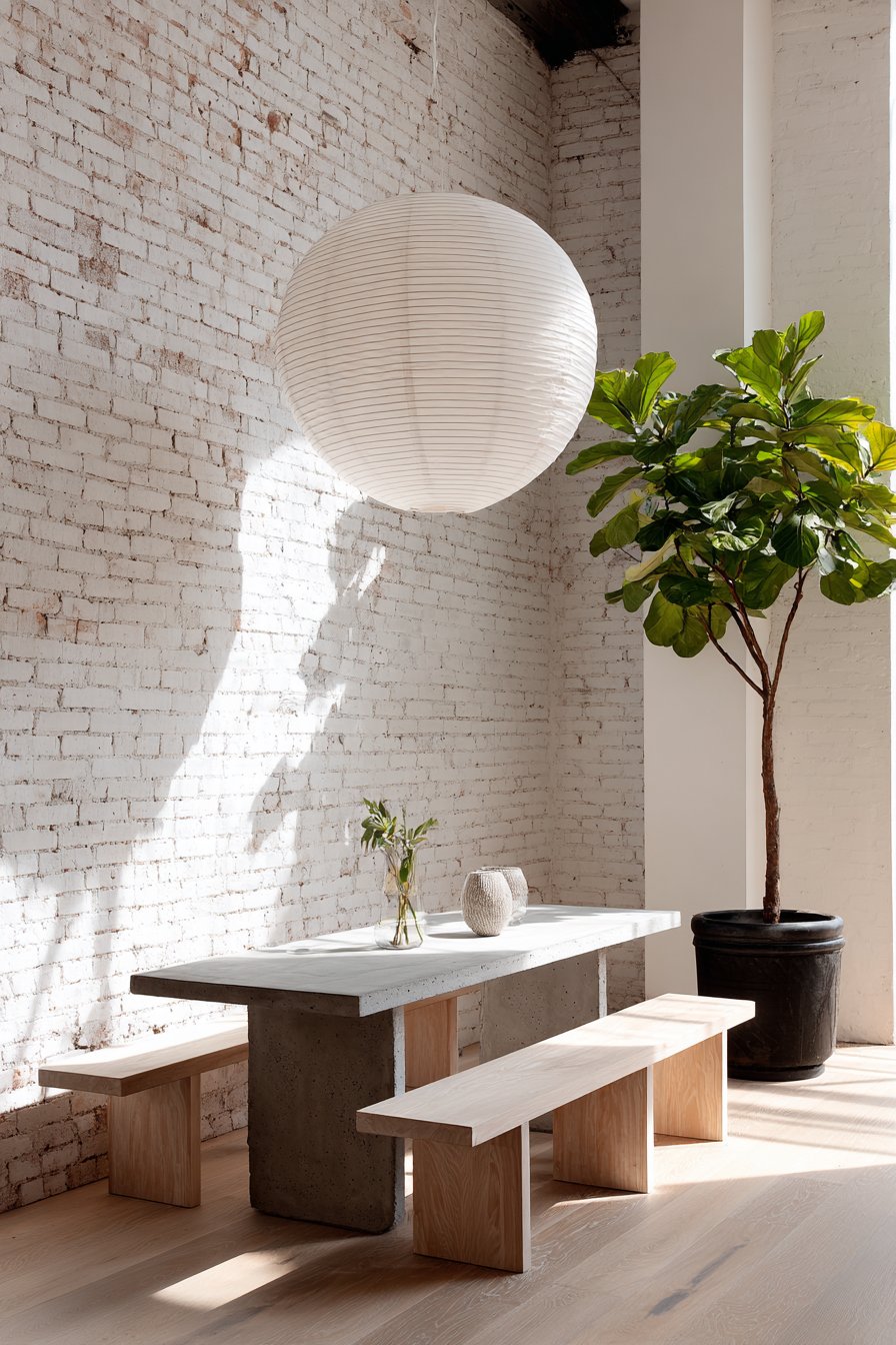 Industrial Concrete and Light Maple Contrast