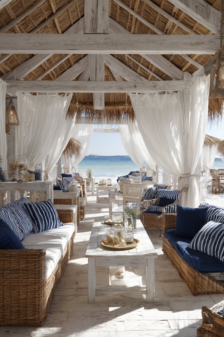 Coastal Whitewashed Tropical Retreat