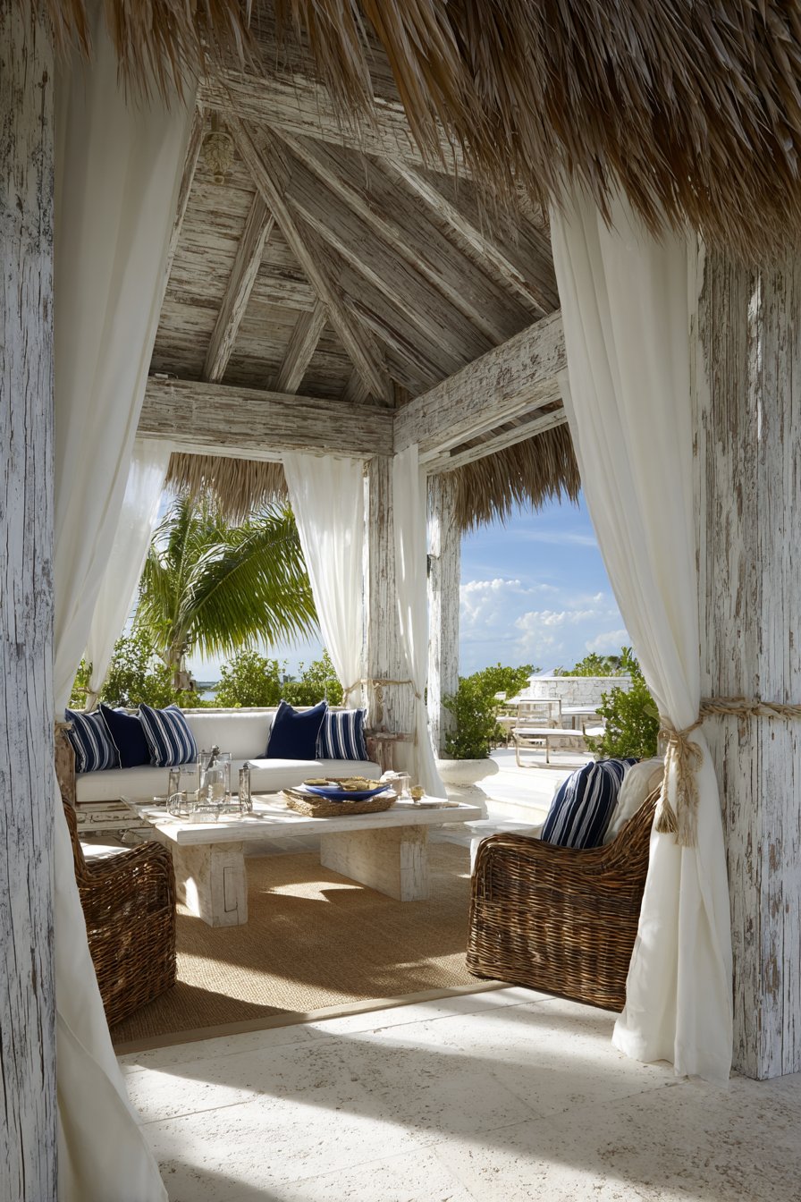 Coastal Whitewashed Tropical Retreat