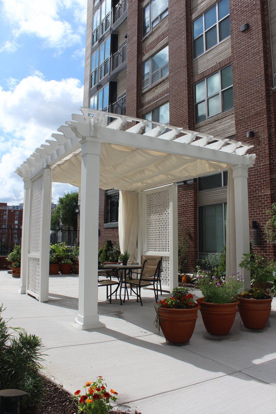 Budget-Friendly White Vinyl Pergola Kit