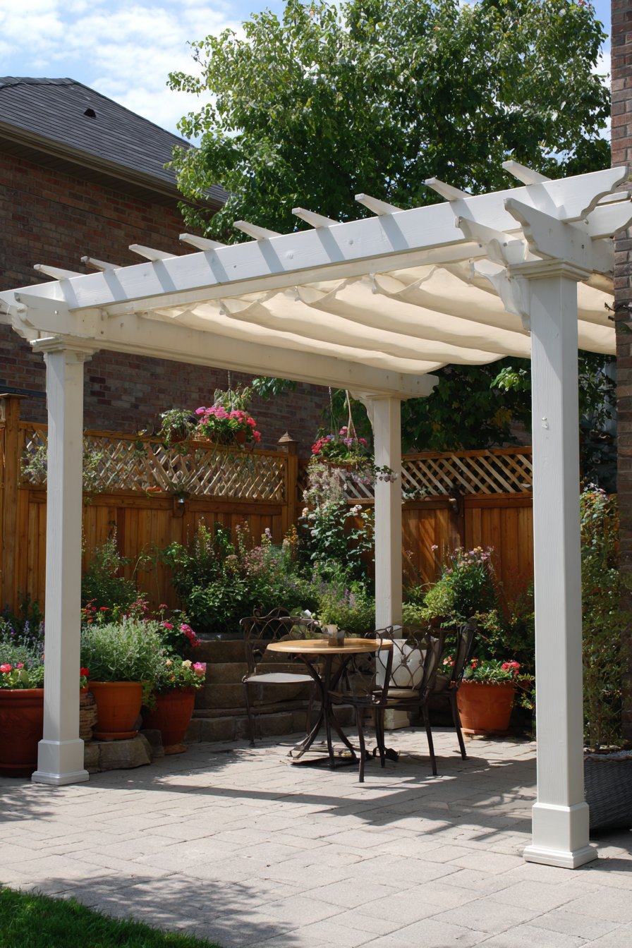 Budget-Friendly White Vinyl Pergola Kit