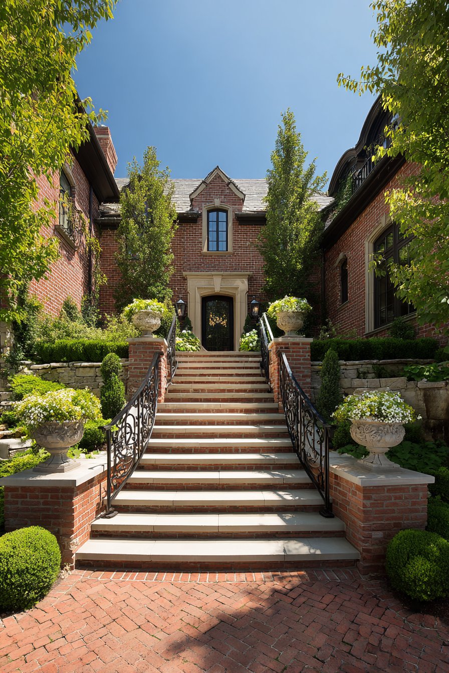 Classic Brick with Limestone Accents