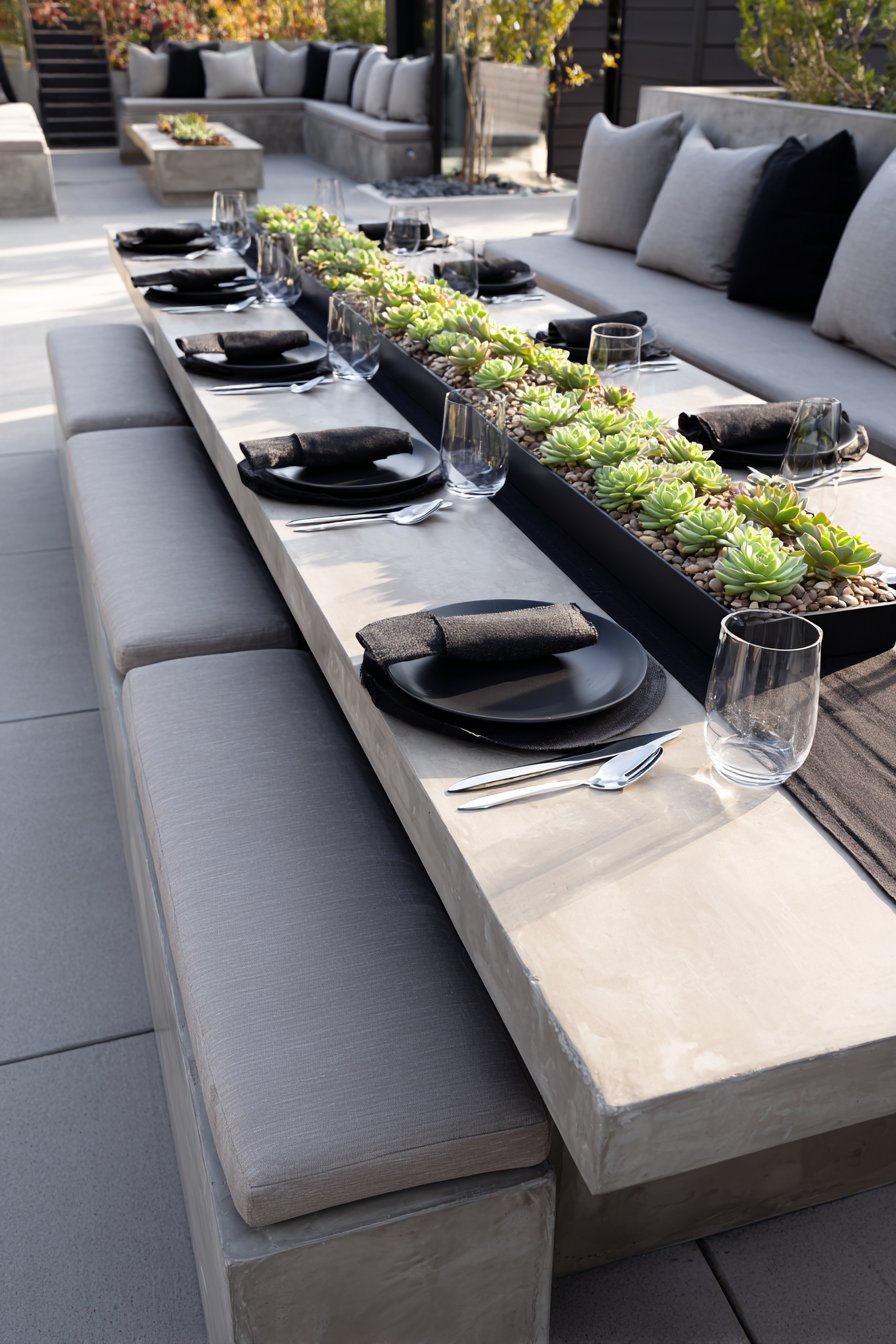 Modern Minimalist Concrete and Greenery