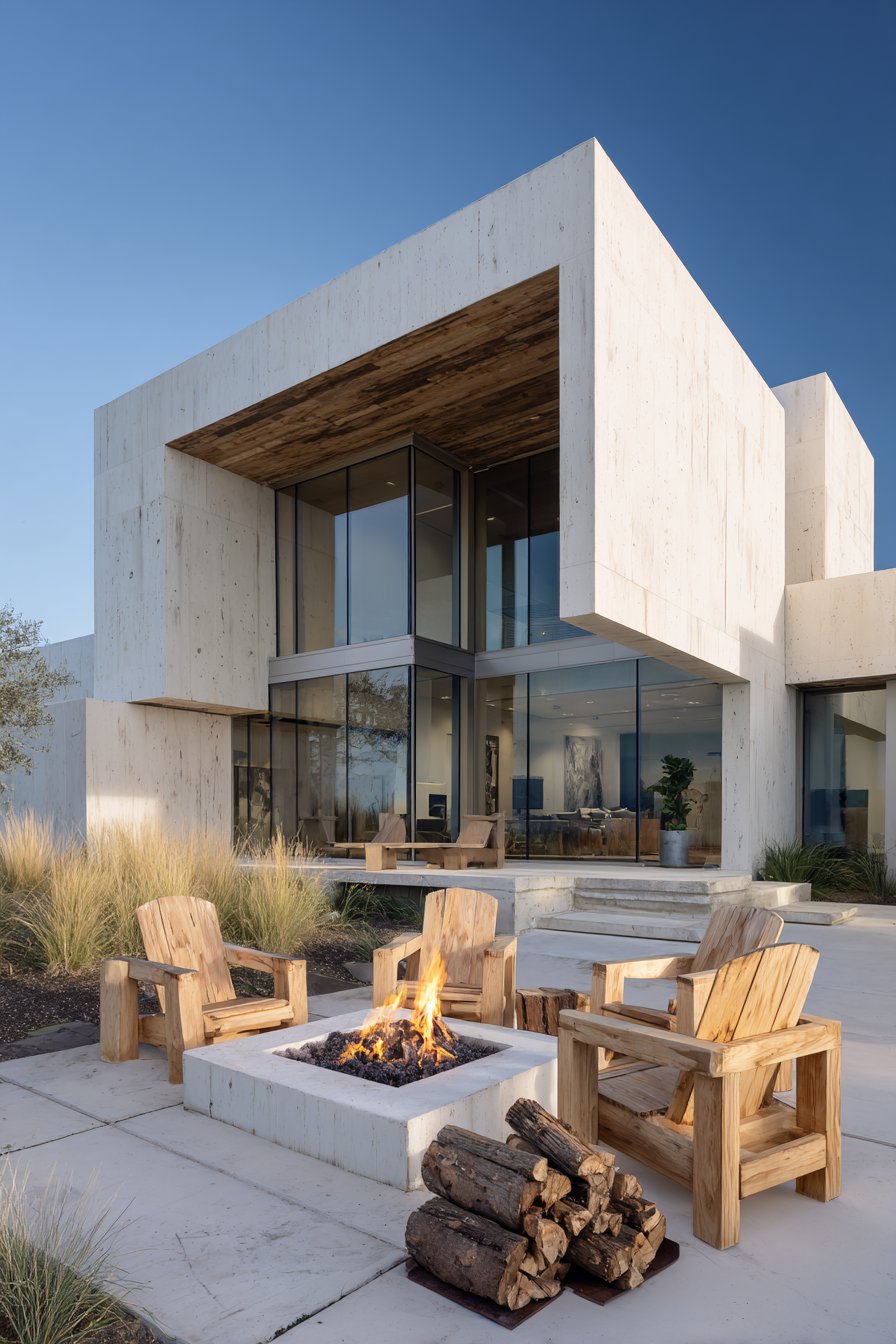 Modern Fire Pit Gathering Space