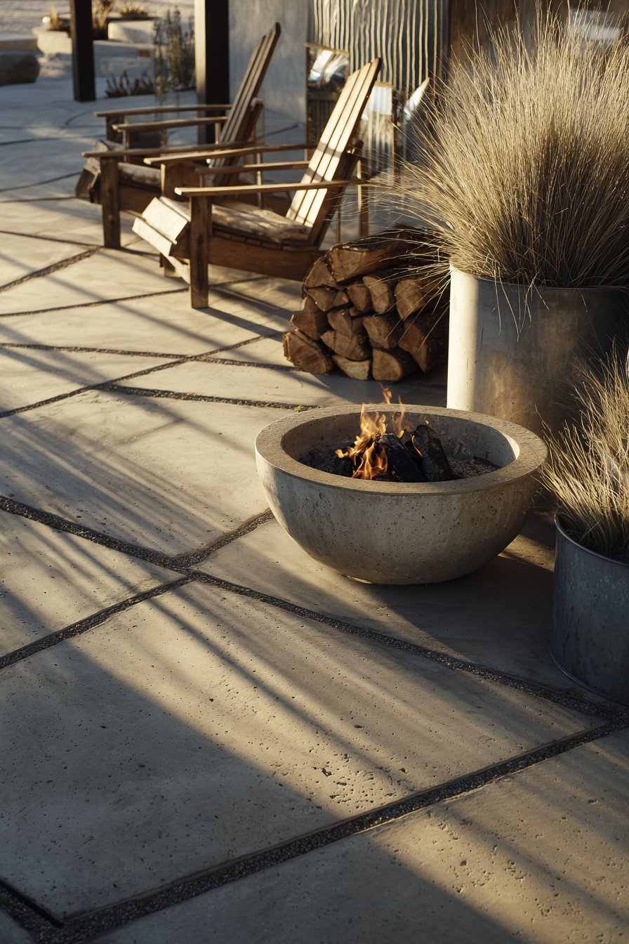 Modern Fire Pit Gathering Space