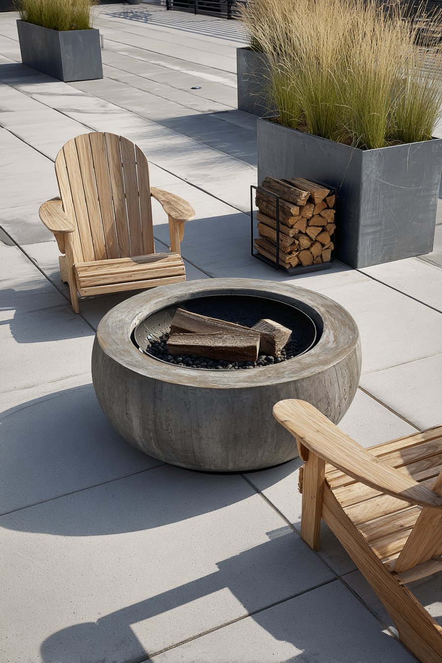 Modern Fire Pit Gathering Space