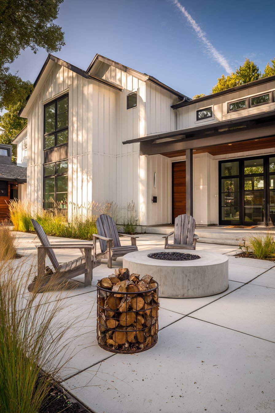 Modern Fire Pit Gathering Space