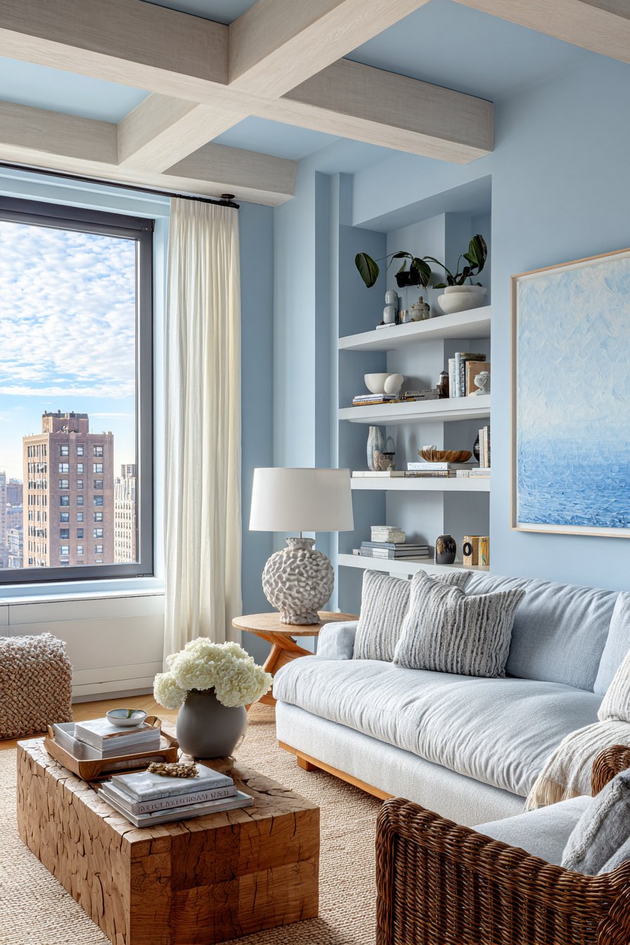 Soft Dusty Blues and Powder Tones