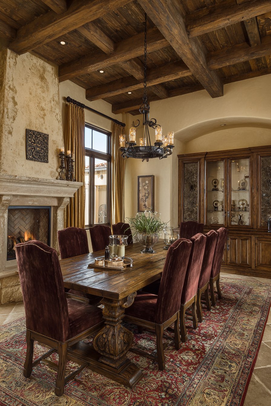  Dark Oak Trestle with Shield-Back Seating