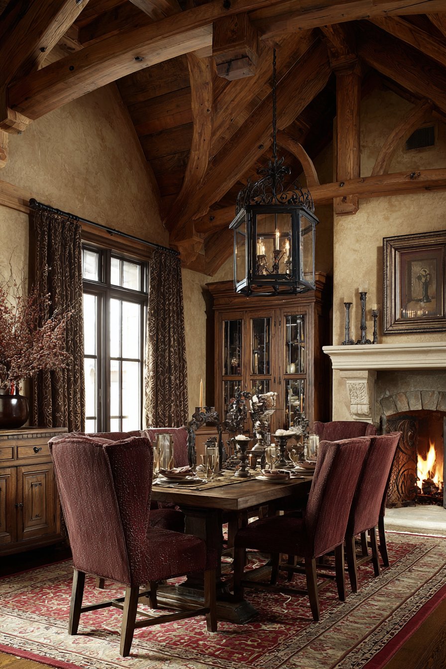  Dark Oak Trestle with Shield-Back Seating