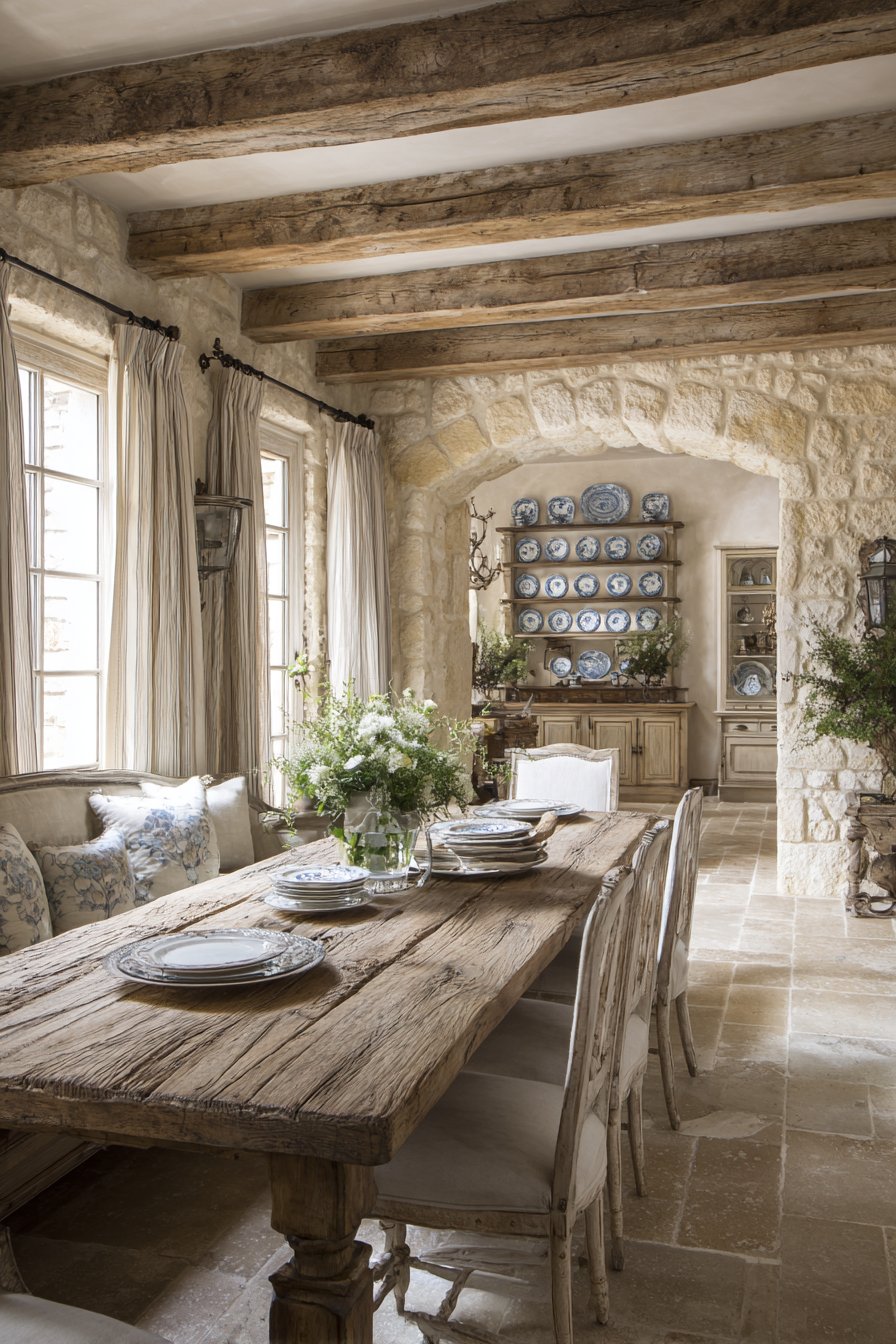 Rustic Reclaimed Pine Farmhouse Table