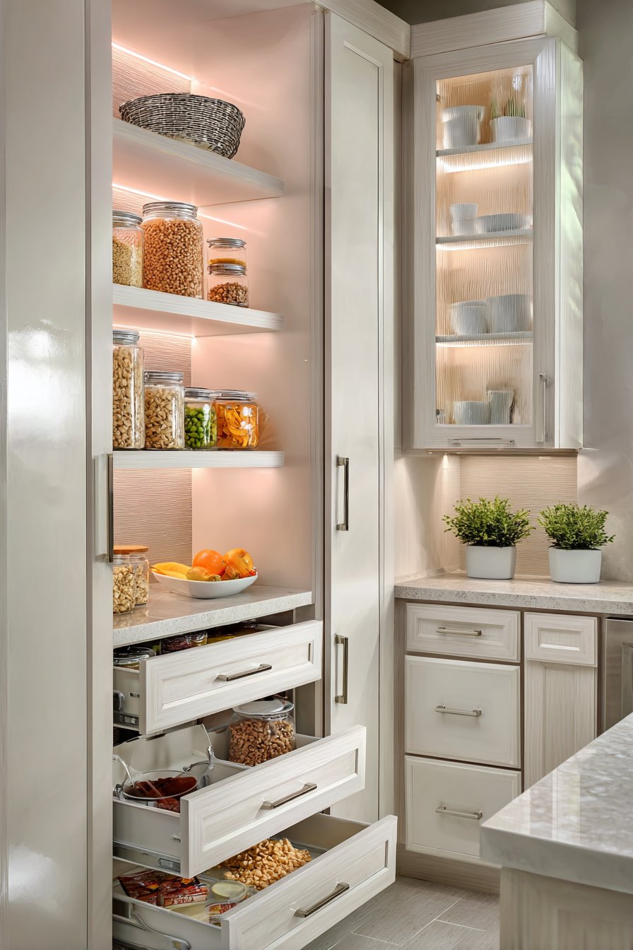Incorporate Pull-Out Drawers and Baskets
