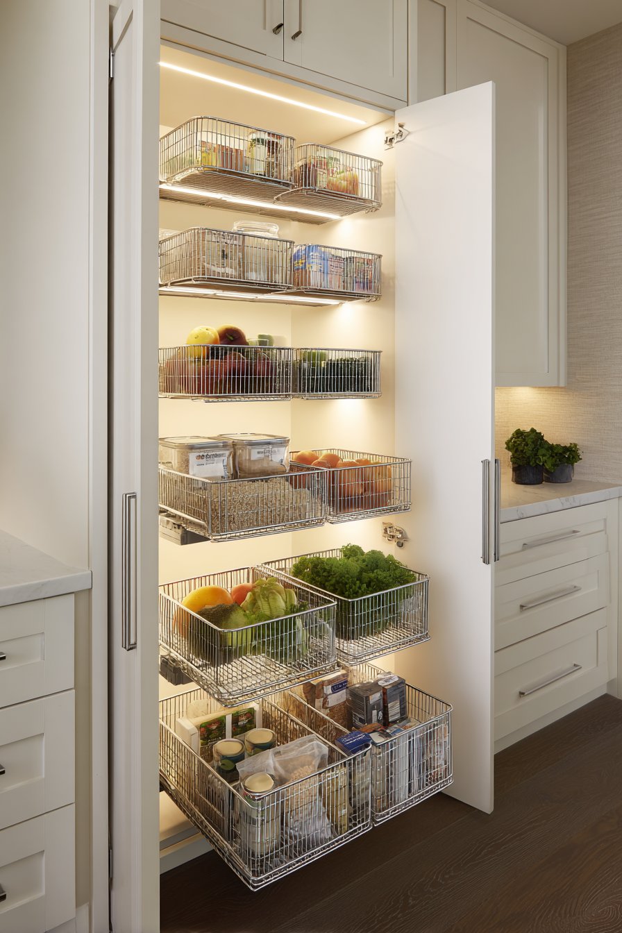 Incorporate Pull-Out Drawers and Baskets