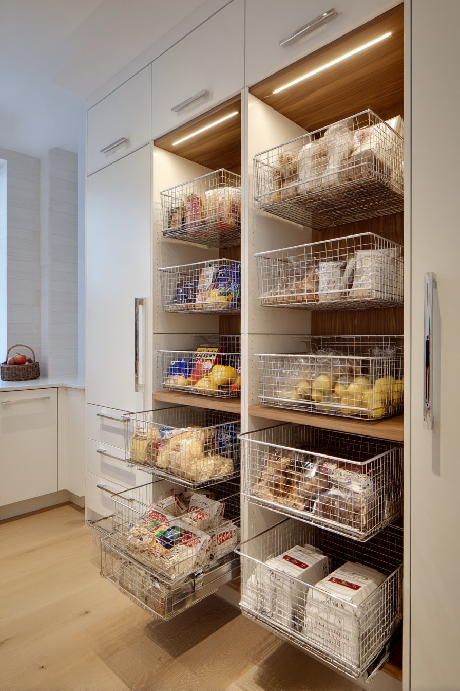 Incorporate Pull-Out Drawers and Baskets