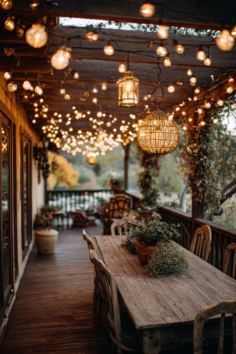 Incorporate String Lights for Casual Charm