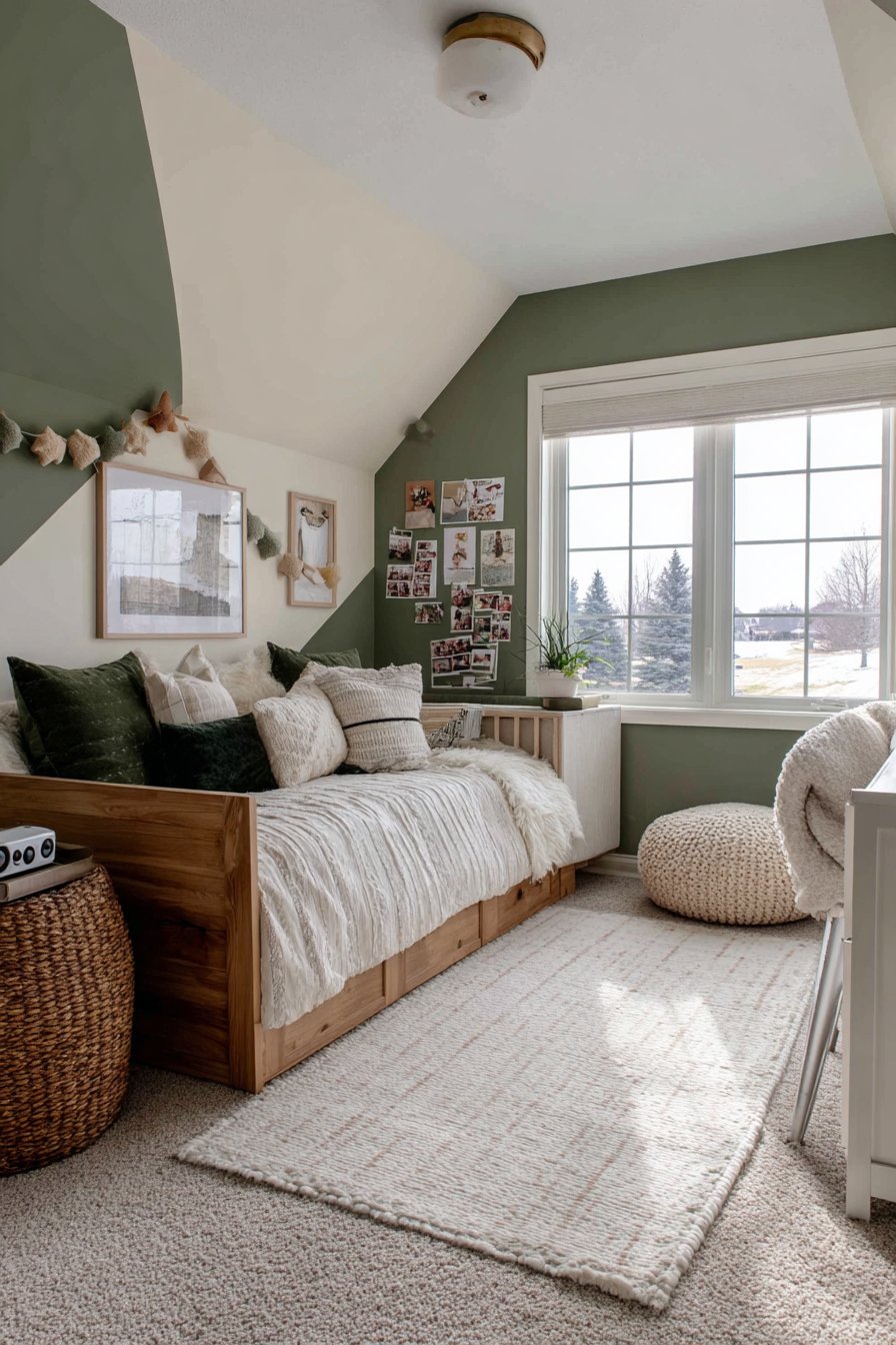 Color-Blocked Serenity with String Lighting