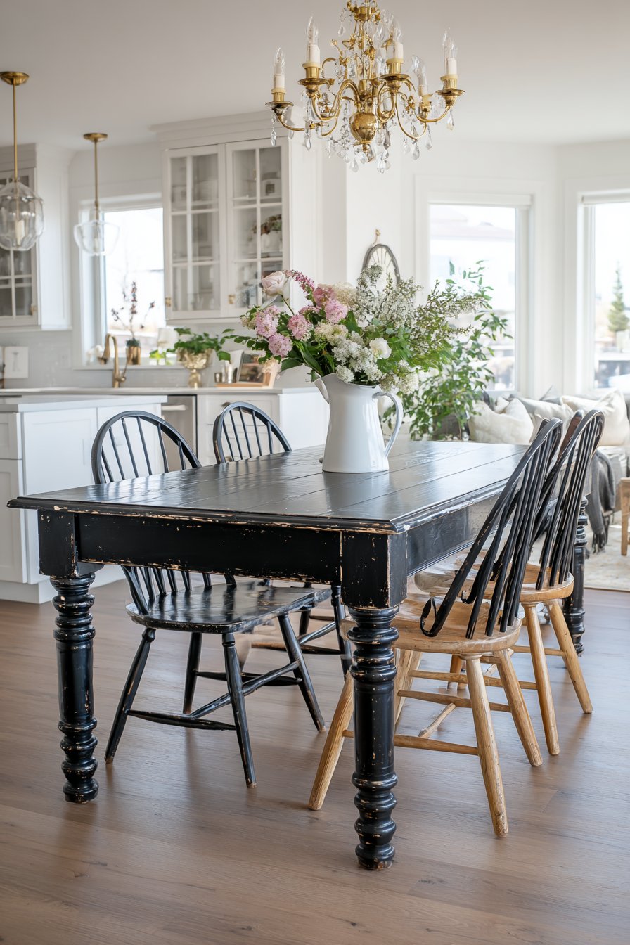 Farmhouse Black with Distressed Finish