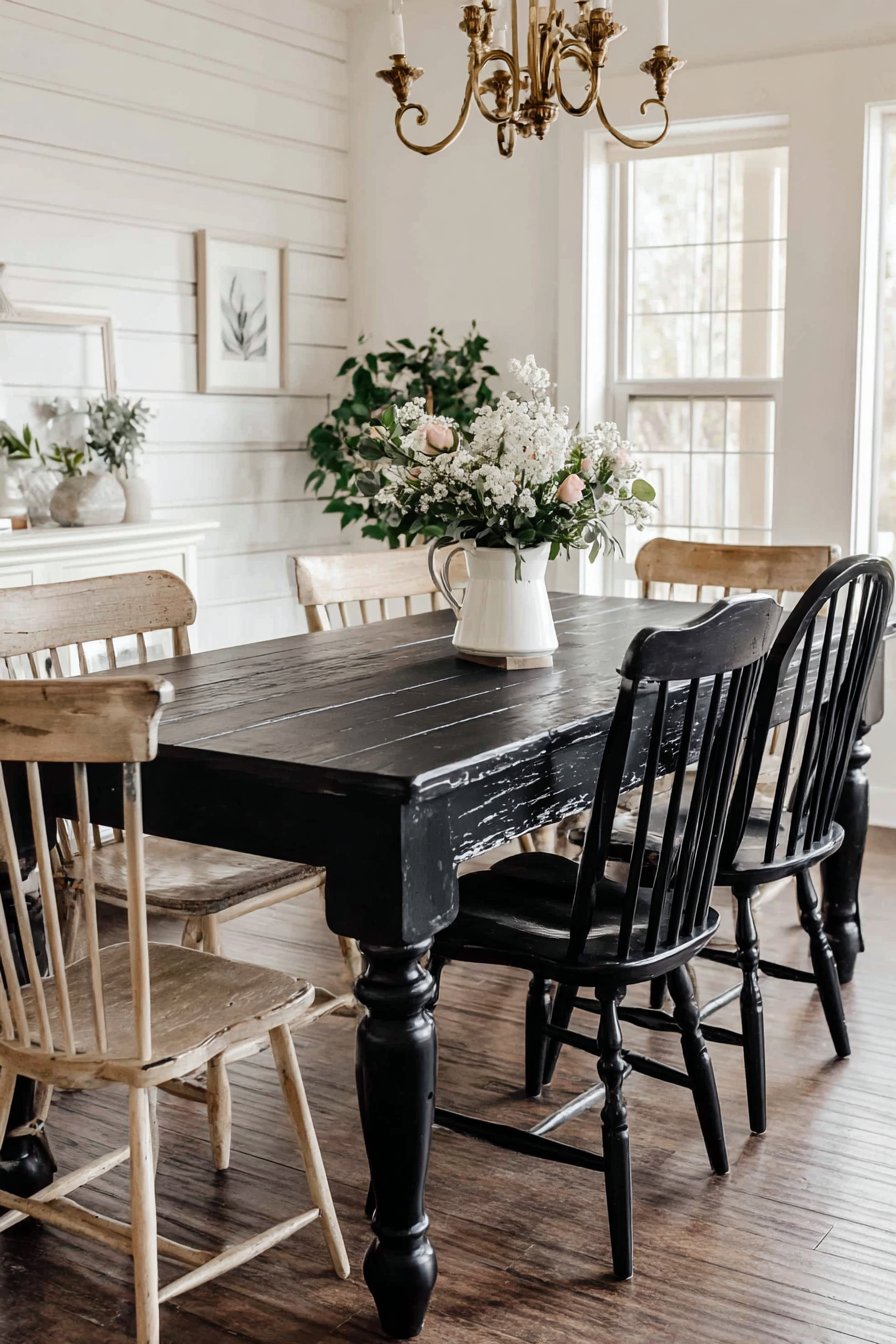 Farmhouse Black with Distressed Finish