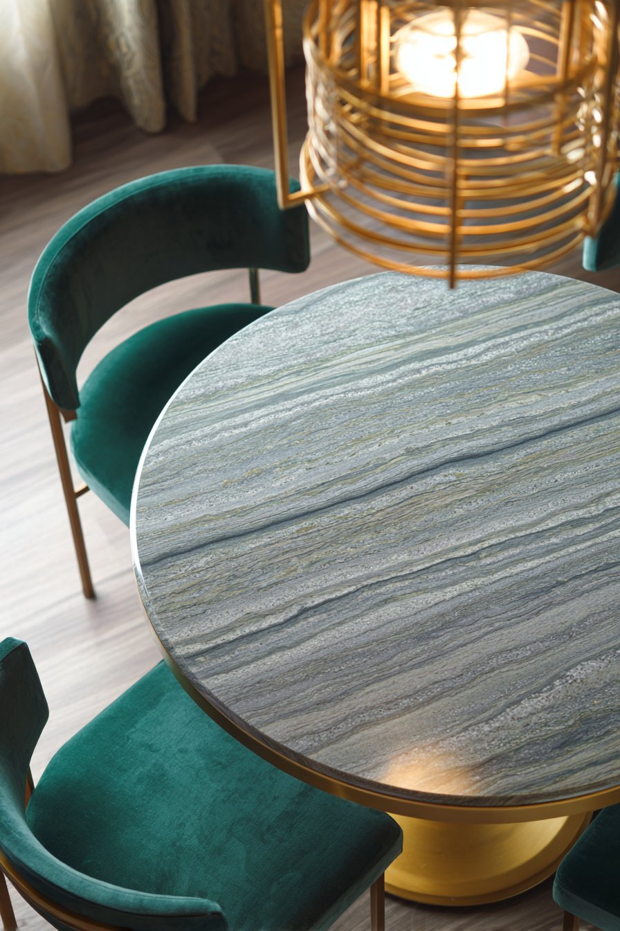 Contemporary Marble and Gold Elegance