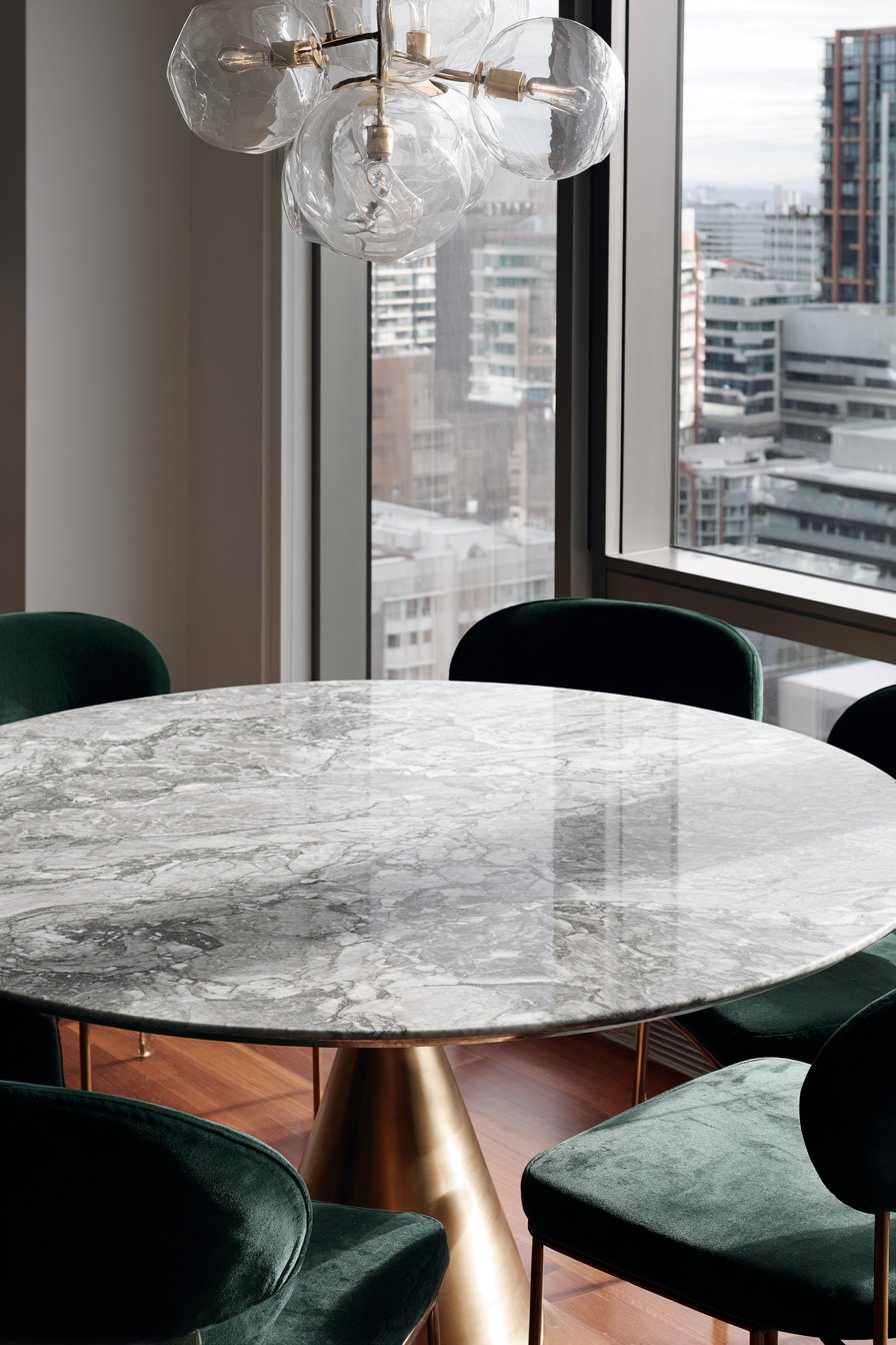 Contemporary Marble and Gold Elegance