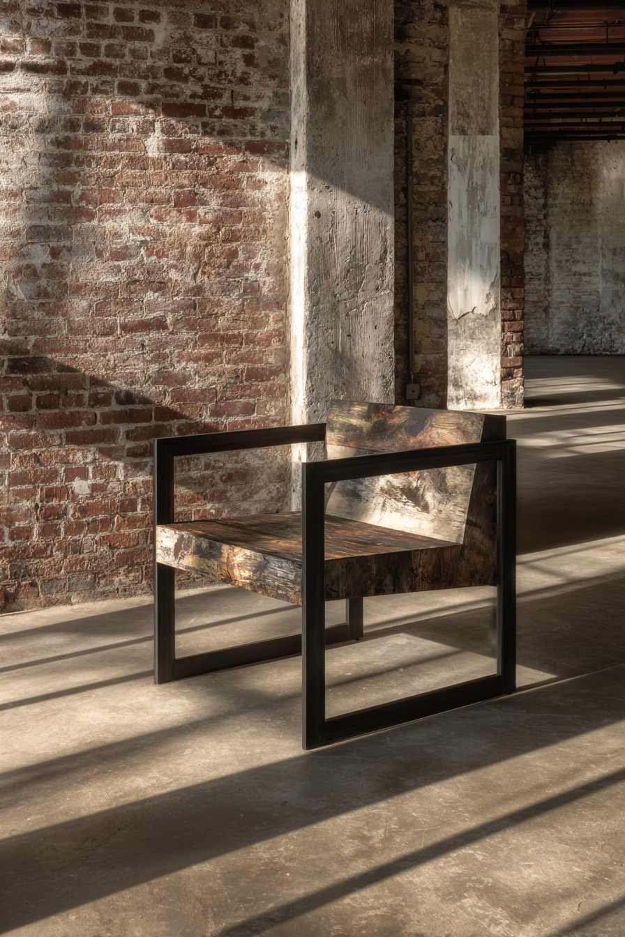 Modern Industrial Metal and Mango Wood Combination