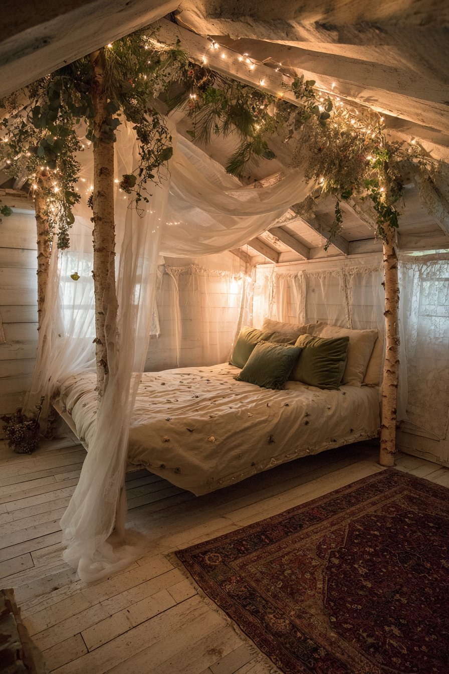 Magical Ceiling Treatment with Hanging Elements