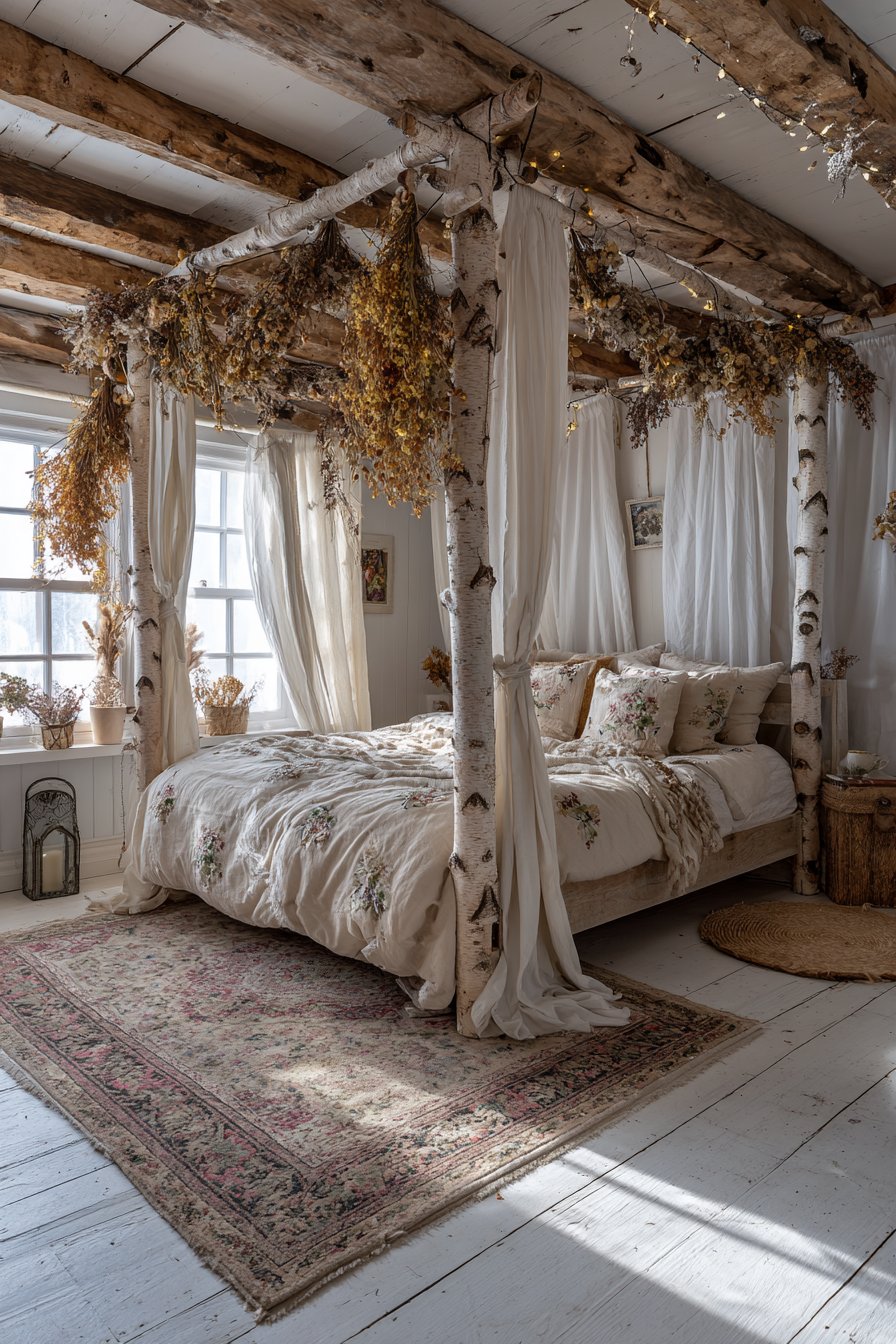 Magical Ceiling Treatment with Hanging Elements